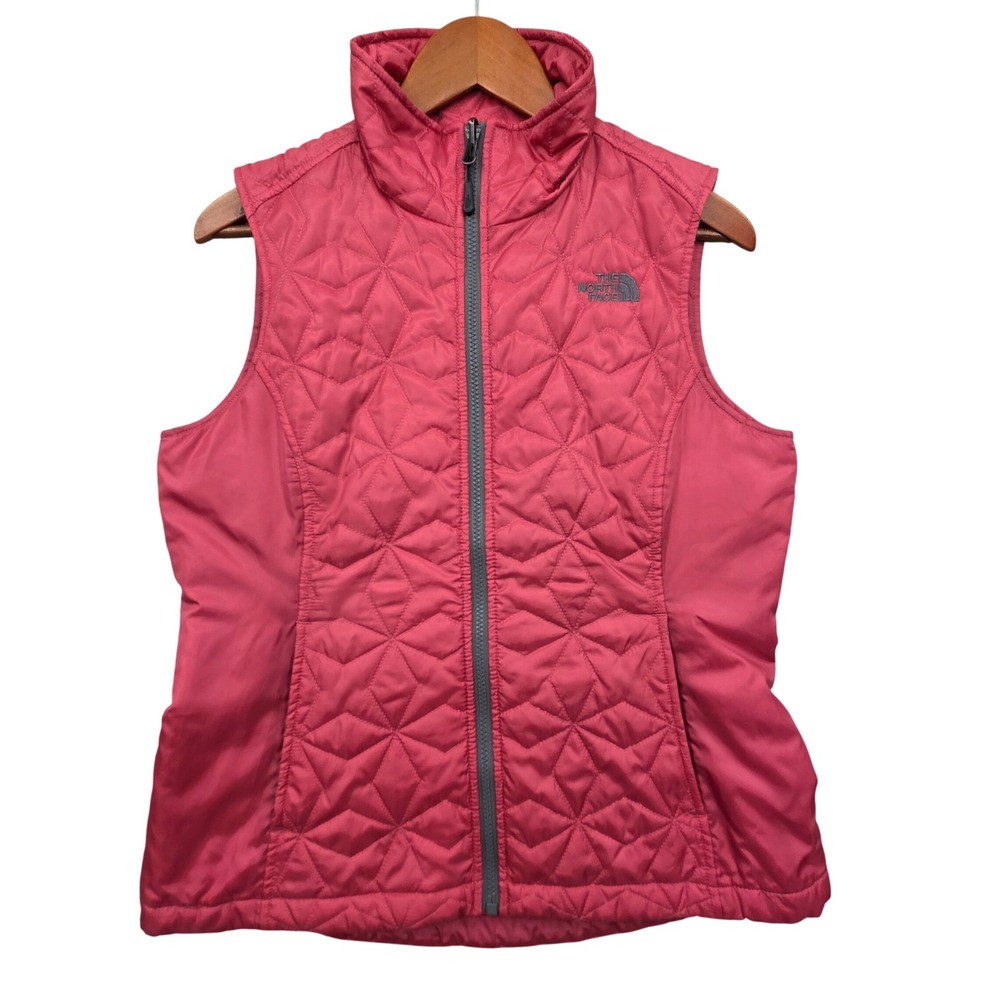 The North Face ThermoBall‎ Quilted Puffer Vest Full Zip Red Womens Medium